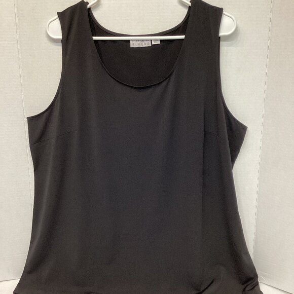 XL Tank Long Tank Joan Rivers Wardrobe builder Black - Picture 1 of 6